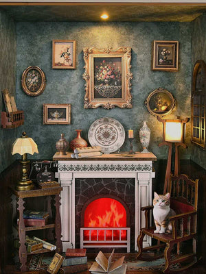 Book Nook lumineux – Diorama bibliothèque USB (mural, facile) - GoCrazyPuzzle