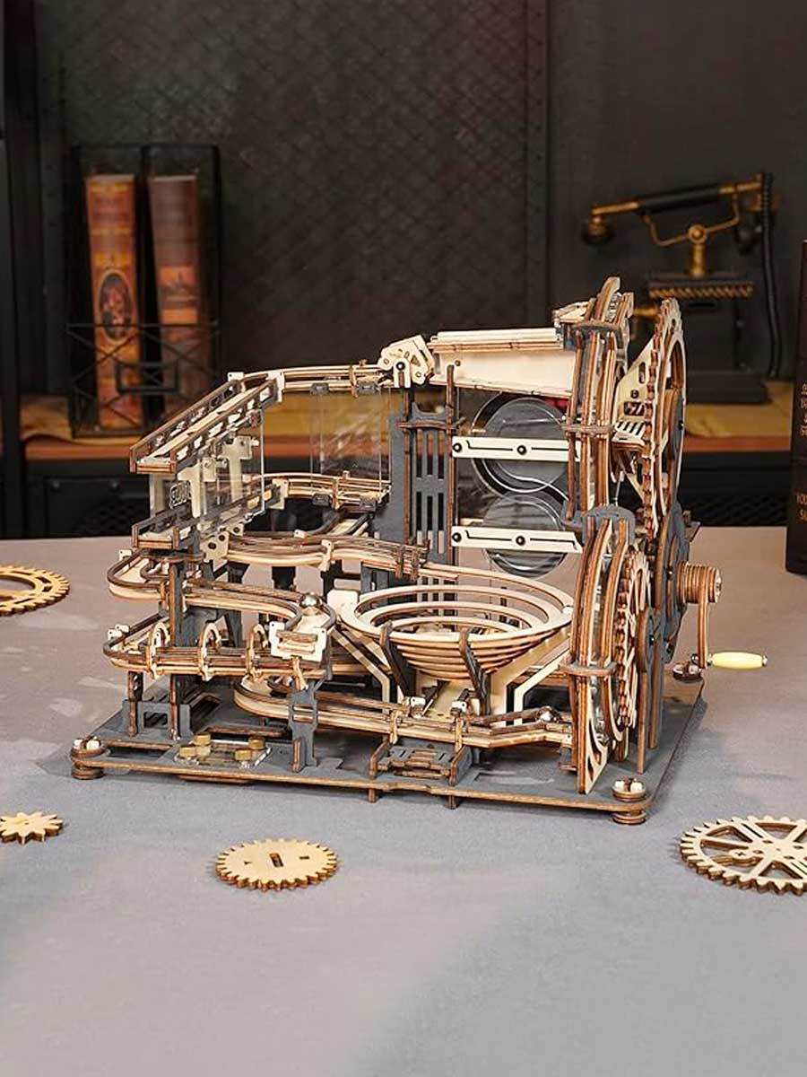 Circuit à Bille en Bois 3D - Robotime Rokr Night City DIY - GoCrazyPuzzle