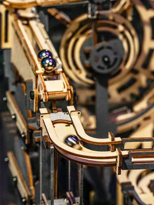 Circuit à Bille en Bois 3D - Robotime Rokr Night City DIY - GoCrazyPuzzle