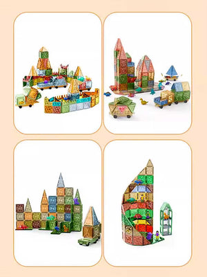 Jeu Construction Magnétique Dinosaures 3D – Blocs Éducatifs Montessori pour Enfant 3 Ans - GoCrazyPuzzle