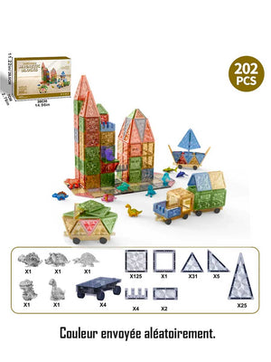 Jeu Construction Magnétique Dinosaures 3D – Blocs Éducatifs Montessori pour Enfant 3 Ans - GoCrazyPuzzle