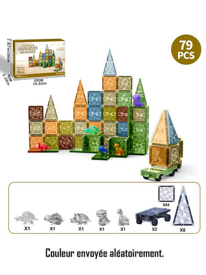 Jeux de construction magnétique Dinosaures 3D – Blocs Éducatifs Montessori pour Enfant 3 Ans - GoCrazyPuzzle
