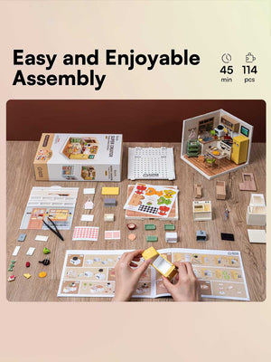 Maison en Miniature 3D Cuisine Happy Meals | Robotime Rolife - GoCrazyPuzzle