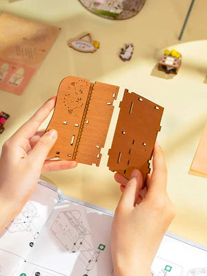 Maquette 3D Puzzle Charrette à Fleurs en Bois - GoCrazyPuzzle