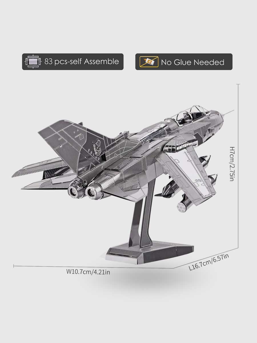 Maquette Avion de Chasse Métal « Tornado » – Puzzle 3D à Construire - GoCrazyPuzzle