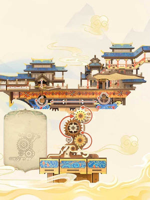 Maquette Bois 3D « Voyageur du Vent » - GoCrazyPuzzle