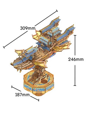 Maquette Bois 3D « Voyageur du Vent » - GoCrazyPuzzle