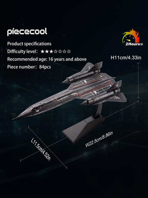 Maquette Métal 3D Avion Merle | Piececool - GoCrazyPuzzle