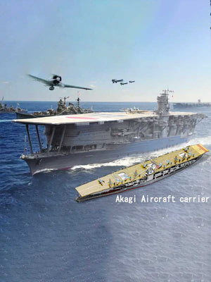 Maquette Metal 3D Porte - Avions Akagi - Kit de Construction Piececool - GoCrazyPuzzle