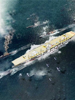 Maquette Metal 3D Porte - Avions Akagi - Kit de Construction Piececool - GoCrazyPuzzle