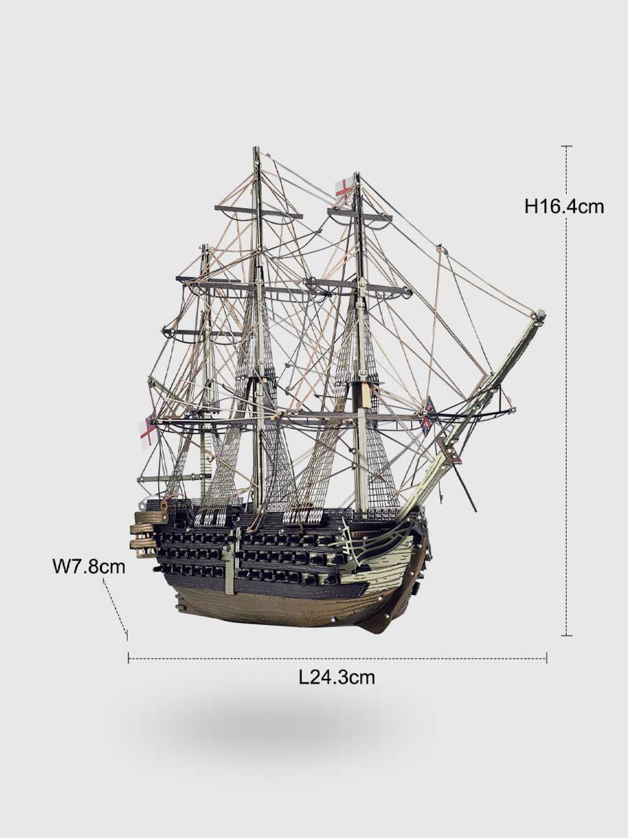 Maquette Metal HMS Victory - Puzzle 3D Piececool - GoCrazyPuzzle