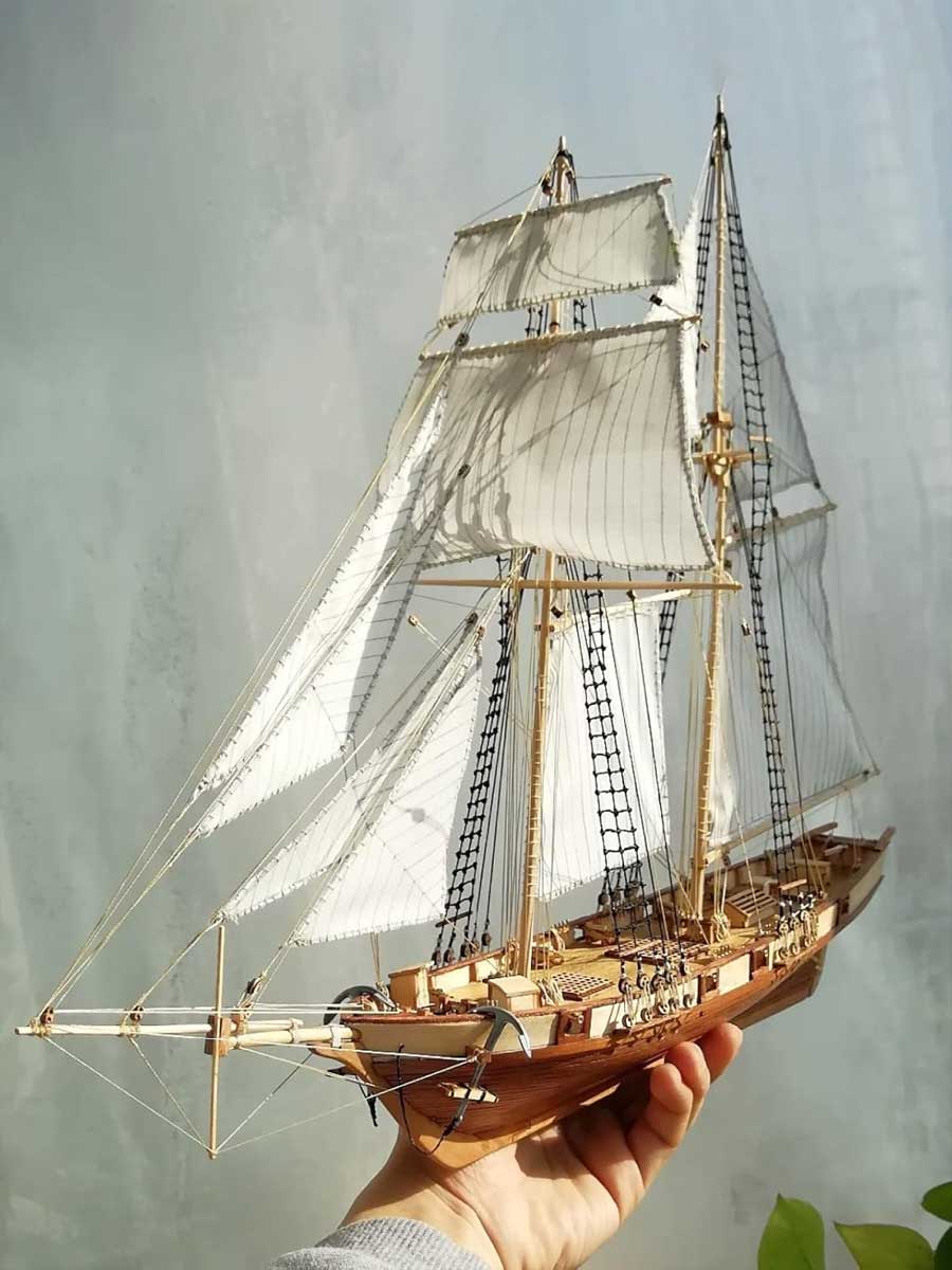 Maquette de Bateau « Harvey 1847 » - GoCrazyPuzzle