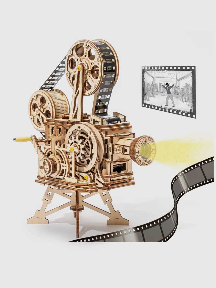 Maquette en Bois 3D Projecteur Vitascope - Robotime ROKR - GoCrazyPuzzle