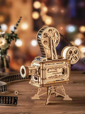 Maquette en Bois 3D Projecteur Vitascope - Robotime ROKR - GoCrazyPuzzle