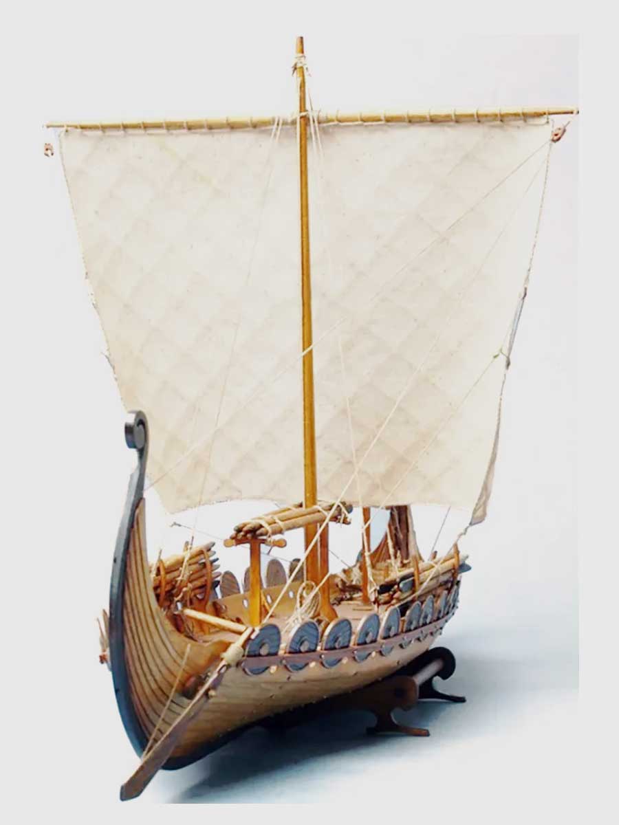 Maquette en Bois Bateau Viking – Kit de Construction Échelle 1/50 - GoCrazyPuzzle