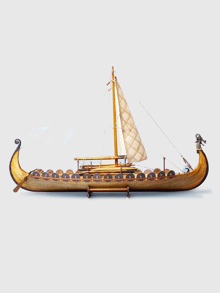 Maquette en Bois Bateau Viking – Kit de Construction Échelle 1/50 - GoCrazyPuzzle