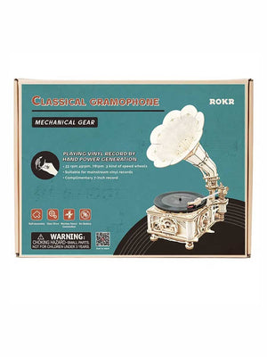 Maquette en Bois Gramophone à Manivelle | Robotime - GoCrazyPuzzle