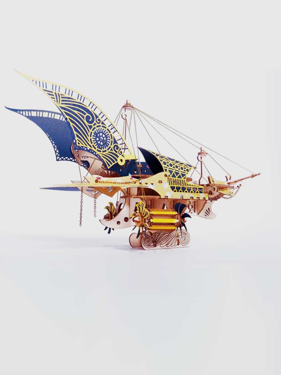 Maquette en Bois - Vaisseau Fantastique 3D - GoCrazyPuzzle