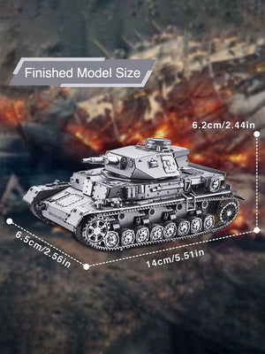 Maquette en Métal 3D - Char Panzer IV D - GoCrazyPuzzle