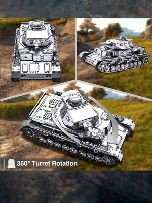 Maquette en Métal 3D - Char Panzer IV D - GoCrazyPuzzle