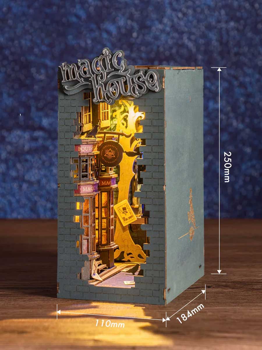 Miniature Maquette Fantastique – Ruelle Magique à LED à Assembler (Robotime) - GoCrazyPuzzle