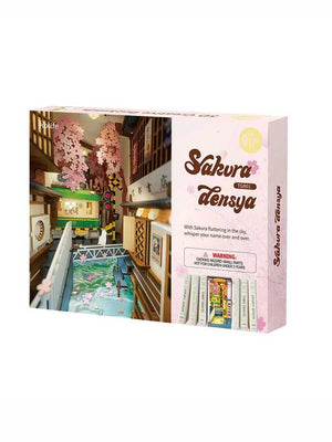 Miniature Maquette Japonaise – Rue Fleurie avec Tramway et Lumière - GoCrazyPuzzle