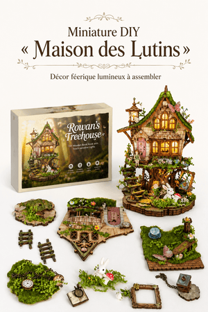 Miniature DIY « Maison des Lutins » – Décor féerique lumineux à assembler - GoCrazyPuzzle