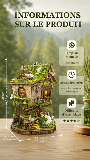 Miniature DIY « Maison des Lutins » – Décor féerique lumineux à assembler - GoCrazyPuzzle