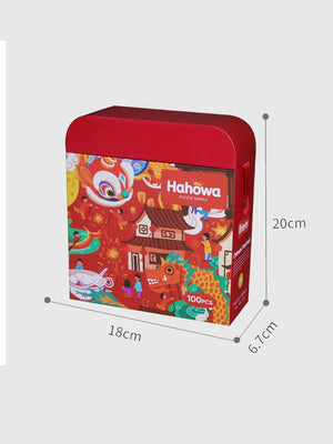 Puzzle 100 pièces enfant - Danse du Dragon - GoCrazyPuzzle