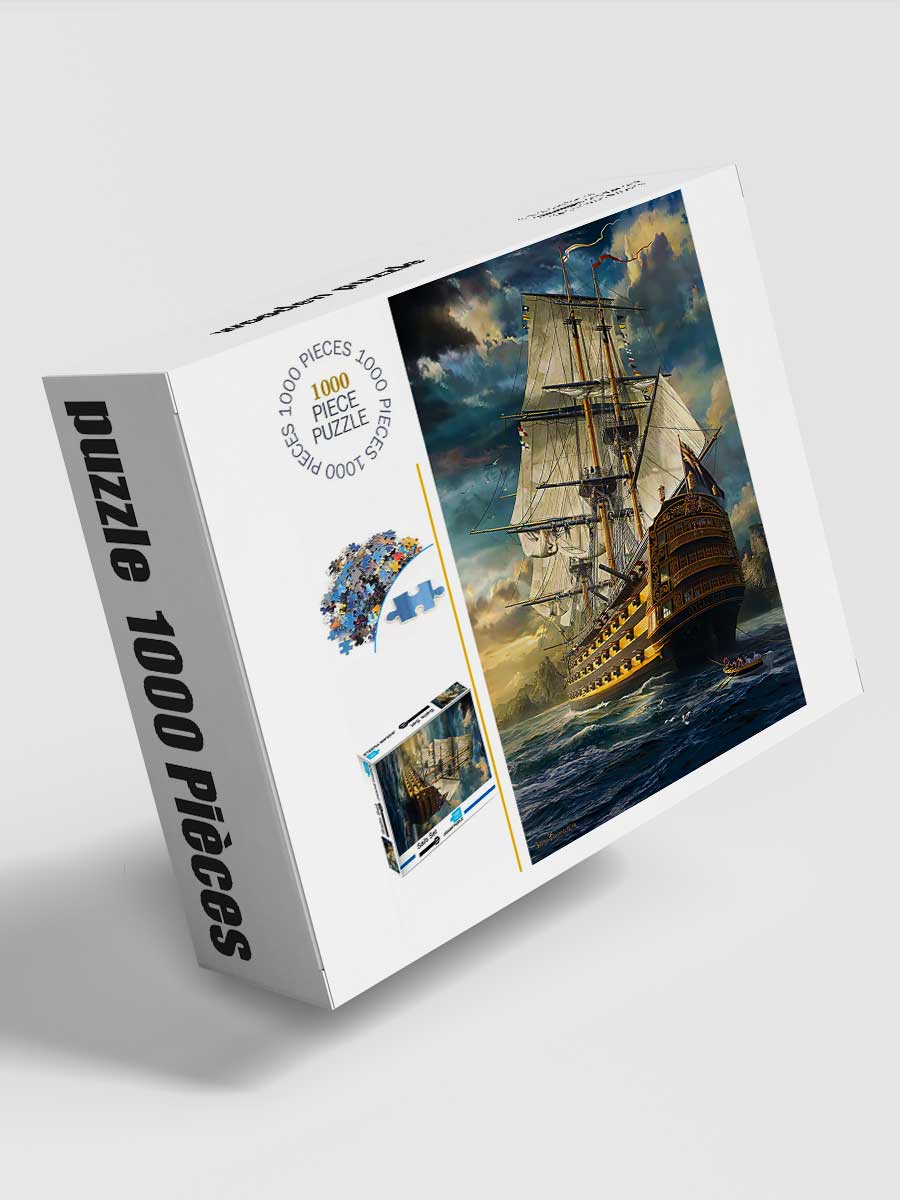 Puzzle 1000 Pièces Le Vieux Navire en Mer – GoCrazyPuzzle