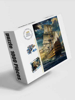 Puzzle 1000 Pièces Le Vieux Navire en Mer - GoCrazyPuzzle