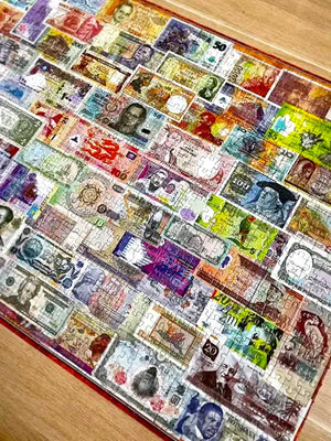 Puzzle 1500 Pièces Billets du Monde - GoCrazyPuzzle