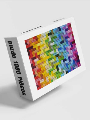 Puzzle 1500 Pièces Difficile Couleurs LEGO Bloc - GoCrazyPuzzle