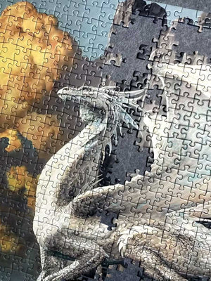 Puzzle 2000 Pièces Dragon Blanc - GoCrazyPuzzle