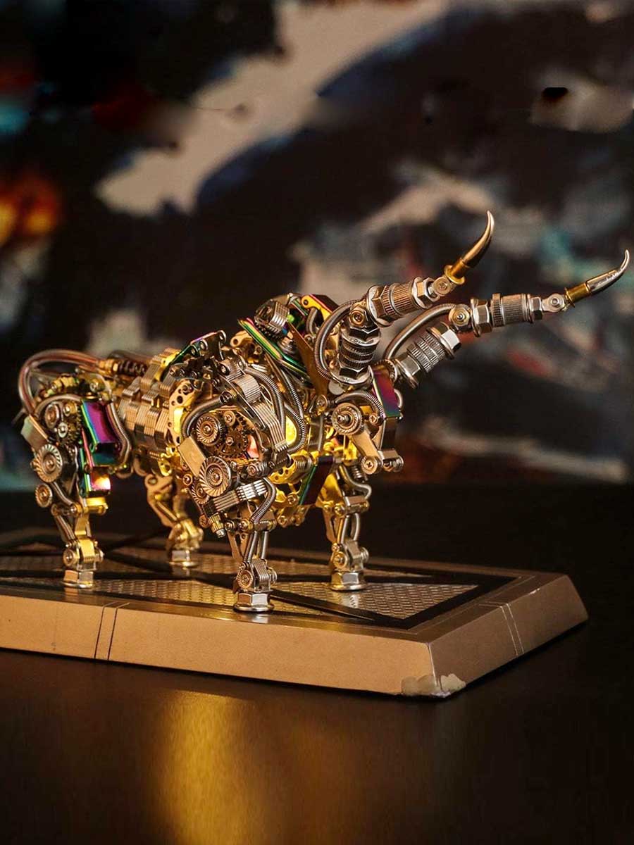 Puzzle 3D Adulte Métal - Taureau Mécanique - GoCrazyPuzzle