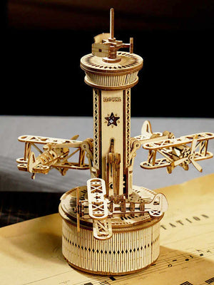 Puzzle 3D Bois Boîte à Musique Nuit Étoilée | Robotime Rokr - GoCrazyPuzzle