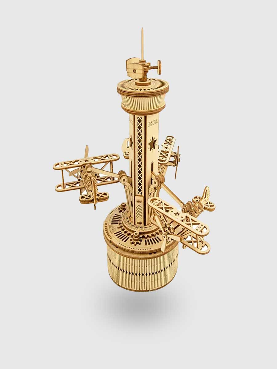 Puzzle 3D Bois Boîte à Musique Nuit Étoilée | Robotime Rokr - GoCrazyPuzzle