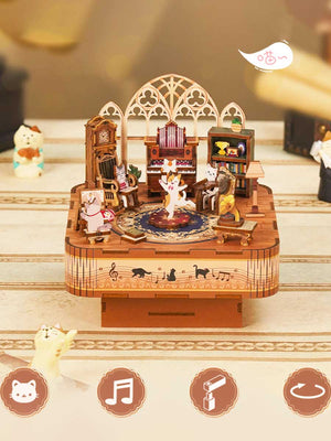 Puzzle 3D Boîte à Musique - Ballet des Chats - GoCrazyPuzzle
