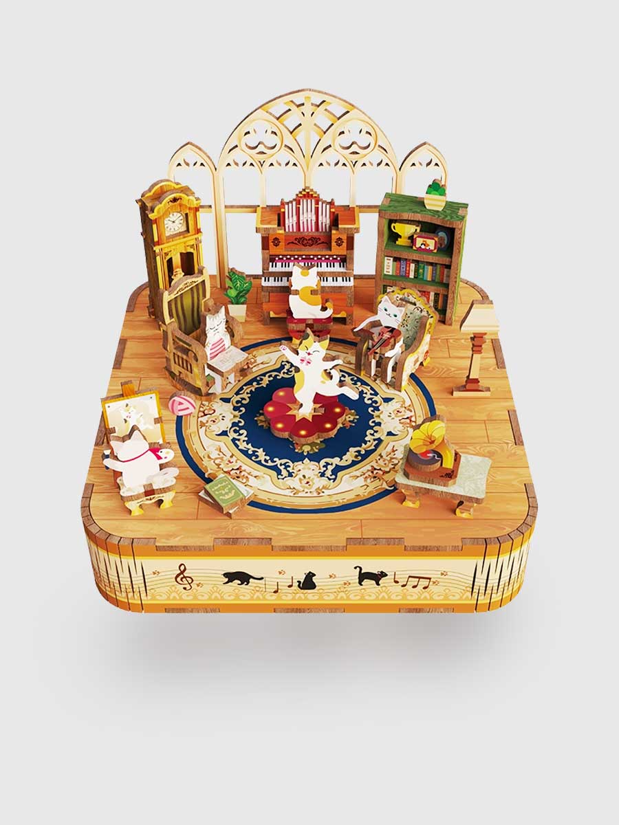Puzzle 3D Boîte à Musique - Ballet des Chats - GoCrazyPuzzle