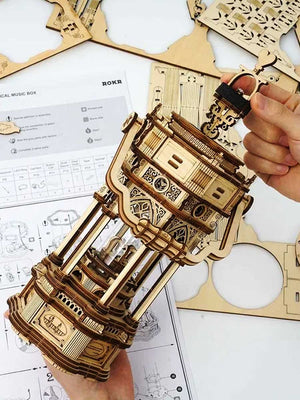 Puzzle 3D Boîte à Musique Nuit Étoilée | Robotime Rokr - GoCrazyPuzzle