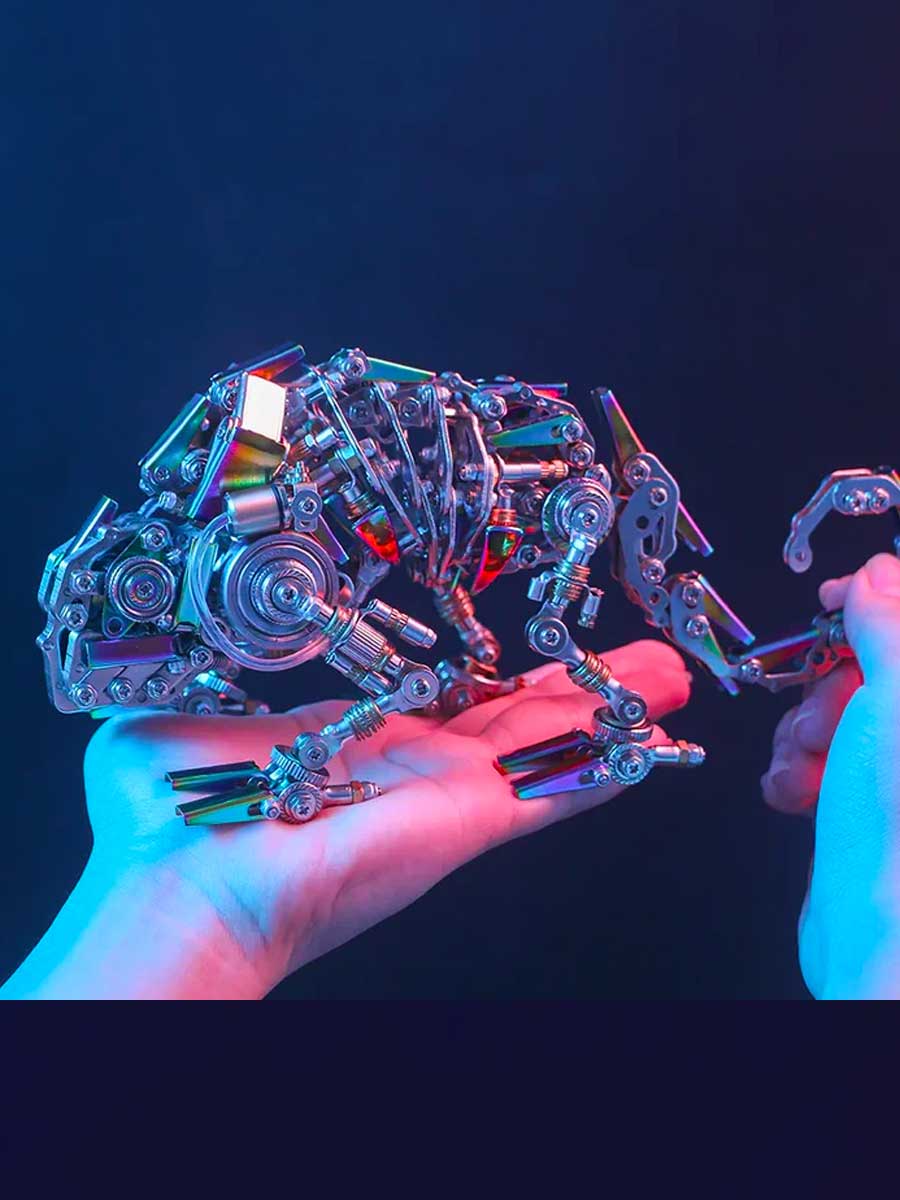 Puzzle 3D Mécanique Caméléon en Métal - GoCrazyPuzzle