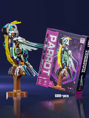 Puzzle 3D Perroquet Mécanique avec Lumière - Jeu de Construction et Décoration - GoCrazyPuzzle