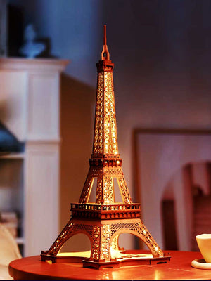 Puzzle 3D Tour Eiffel Éclairé en Bois | Robotime - GoCrazyPuzzle
