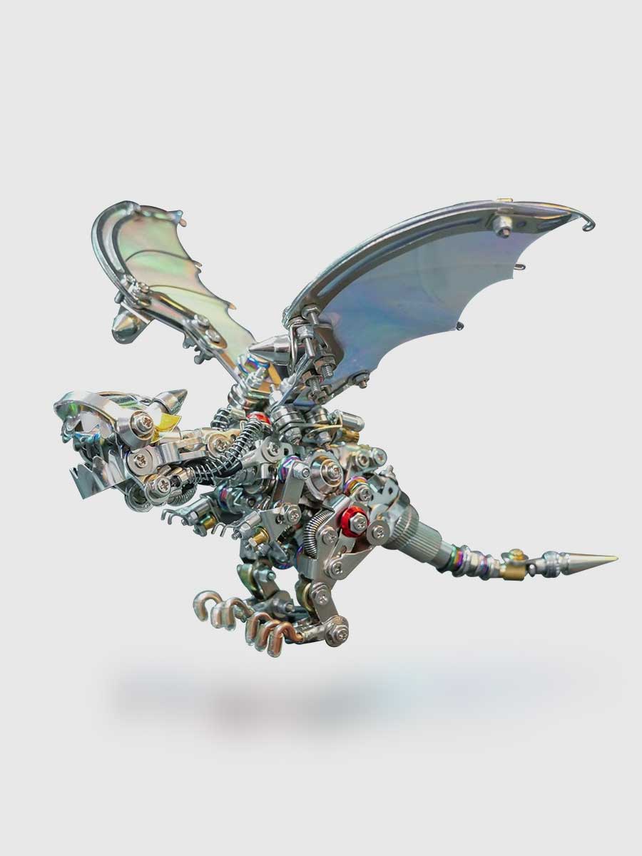 Puzzle 3D adulte difficile – Dragon Métal 630 Pièces Édition Ailes Irisées - GoCrazyPuzzle