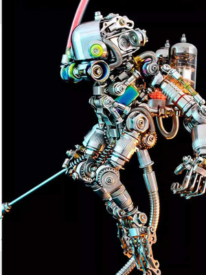 Puzzle 3D en Métal – Plongeur Steampunk à Assembler (Niveau Expert) - GoCrazyPuzzle