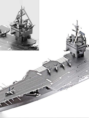 Puzzle 3D en Métal Porte - Avions CVN - 65 | Piececool - GoCrazyPuzzle