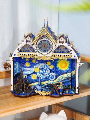 Puzzle 3D en Metal & Bois « Nuit Étoilée » - GoCrazyPuzzle