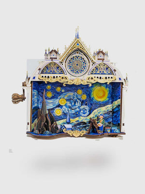 Puzzle 3D en Metal & Bois « Nuit Étoilée » - GoCrazyPuzzle