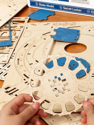 Puzzle 3D Globe Terrestre en Bois ROKR (567 pièces) - GoCrazyPuzzle