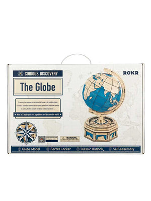 Puzzle 3D Globe Terrestre en Bois ROKR (567 pièces) - GoCrazyPuzzle